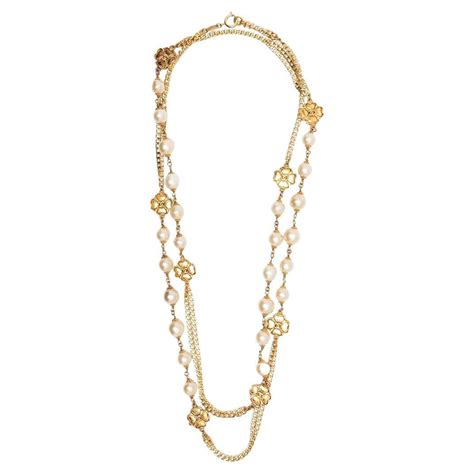 chanel necklace vintage four clove|Chanel necklace catalog.